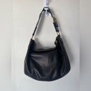 Coach Black leather Hobo single handle purse